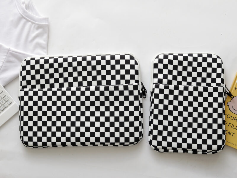 Checkerboard Storage Hand File Bag Notebook - Image 3