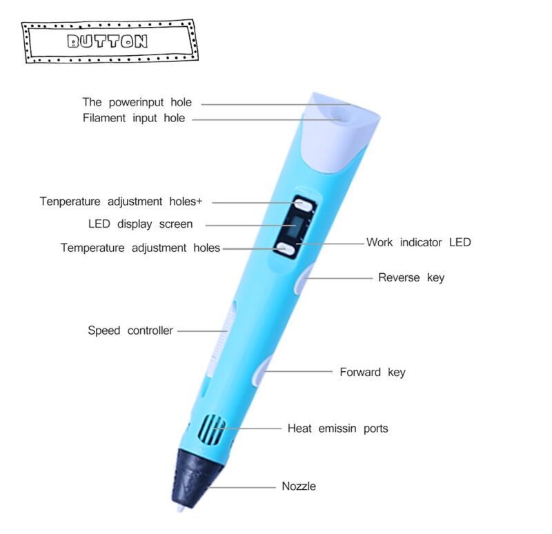 3D print pen 3D pen two generation graffiti 3D stereoscopic paintbrush children puzzle painting toys - Image 9